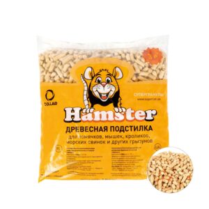 Наполнитель SuperCat Hamster для грызунов, древесный, 0,8 кг