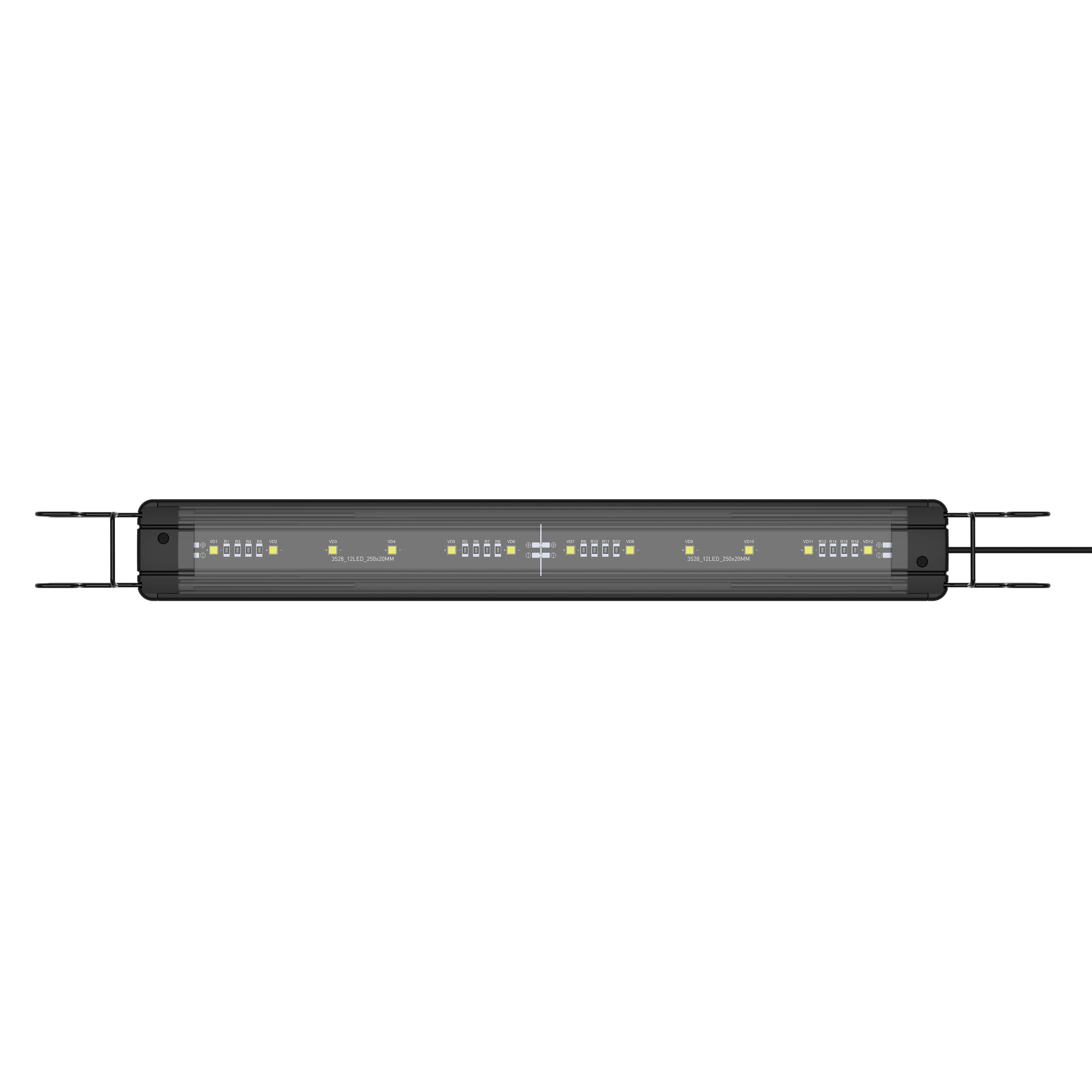 Аквариумный LED-светильник AquaLighter Slim, 45 см, черный